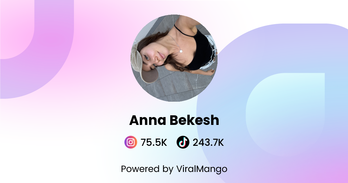 Anna Bekesh Instagram and TikTok Influencer Media Kit - ViralMango